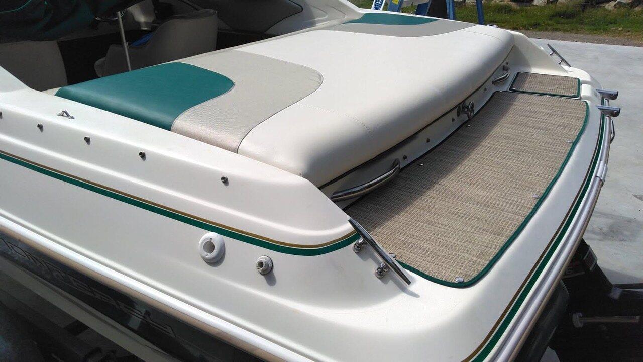 Completed stern seating and fitted cover at the finished installation